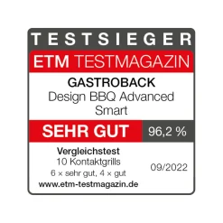 GASTROBACK Kontakt-, Elektro- & Tischgrill*Design BBQ Advanced Smart
