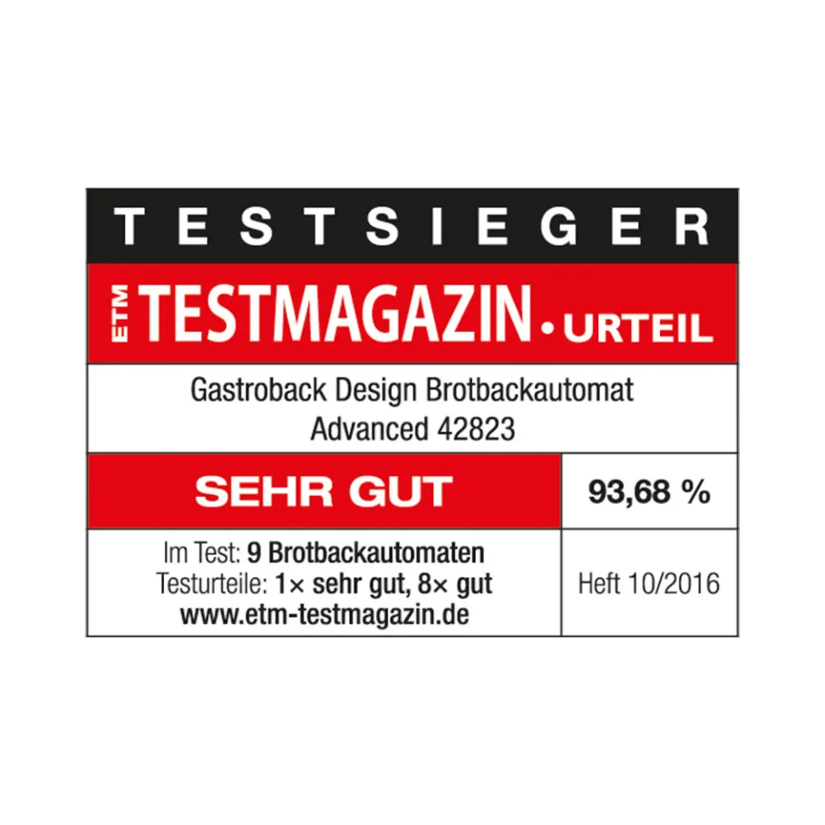 GASTROBACK Brotbackautomat|Brotbackautomat*Design Brotbackautomat Advanced