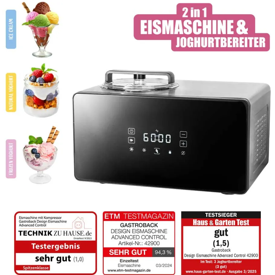 GASTROBACK Eismaschine & Ice Shaver*Design Eismaschine Advanced Control