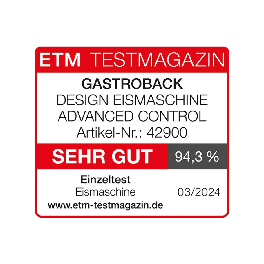 GASTROBACK Eismaschine & Ice Shaver*Design Eismaschine Advanced Control