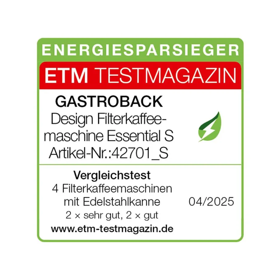 GASTROBACK Filterkaffeemaschinen*Design Filterkaffeemaschine Essential S