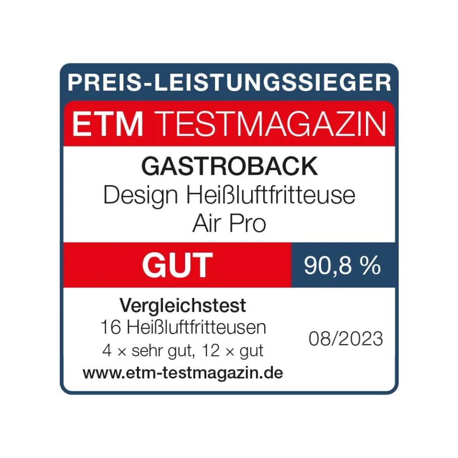 GASTROBACK Fritteuse, Heißluftfritteuse / Airfryer*Design Heißluftfritteuse Air Pro