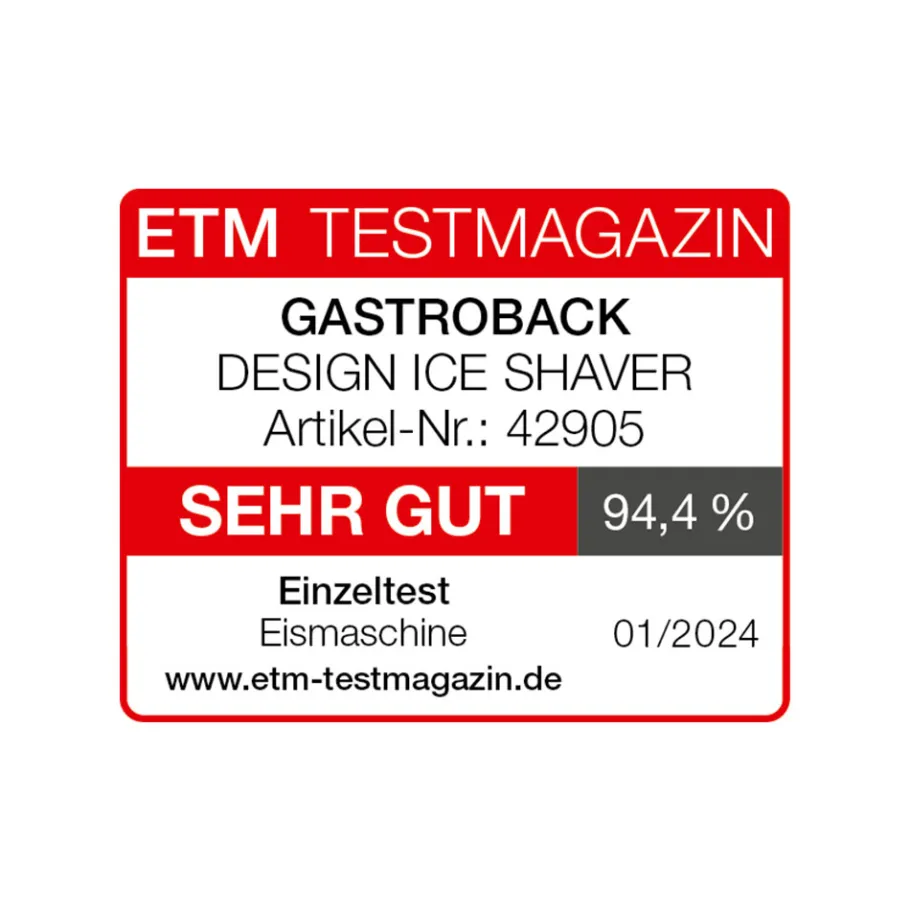 GASTROBACK Eismaschine & Ice Shaver*Design Ice Shaver Slushy & Ice Cream