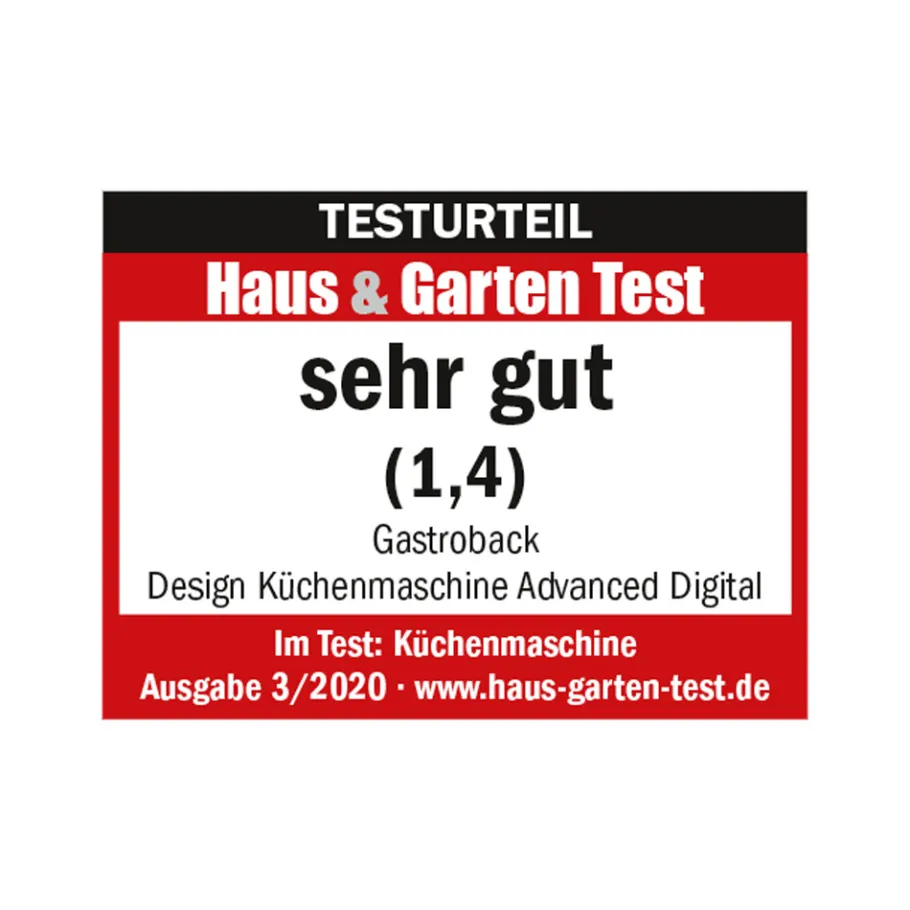 GASTROBACK Küchenmaschine*Design Küchenmaschine Advanced Digital inkl. Pasta