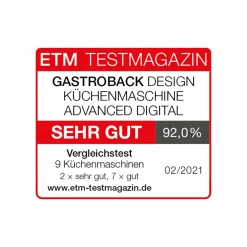 GASTROBACK Küchenmaschine*Design Küchenmaschine Advanced Digital inkl. Pasta