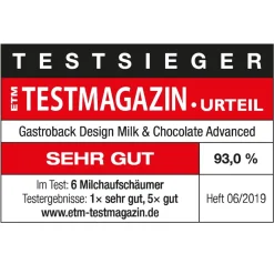 GASTROBACK Milchaufschäumer*Design Milk & Chocolate Advanced