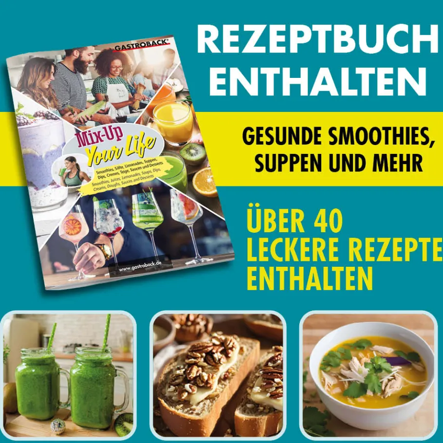 GASTROBACK Mixer, Standmixer, Hochleistungsmixer & Smoothie To Go Mixer*Design Multi-Power Standmixer Mix & Soup 2.000 W