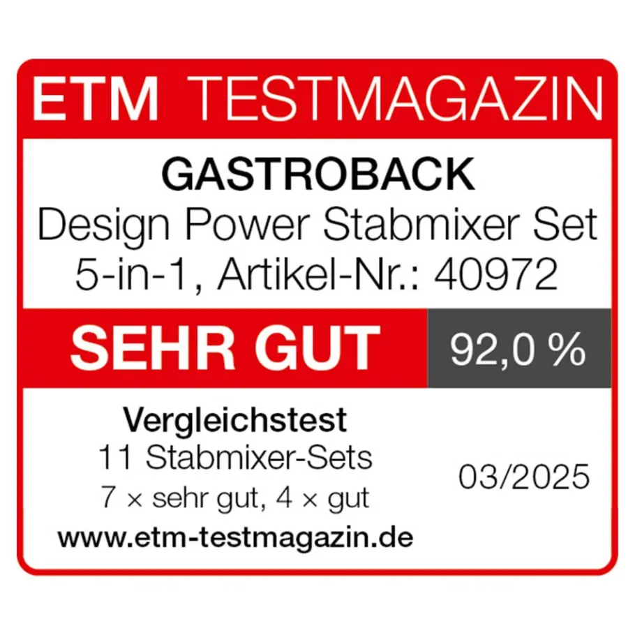 GASTROBACK Stabmixer & Akku-Stabmixer*Design Power Stabmixer Set 5-in-1