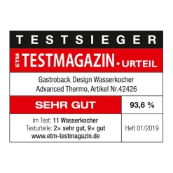 GASTROBACK Teekocher & Wasserkocher*Design Wasserkocher Advanced Thermo