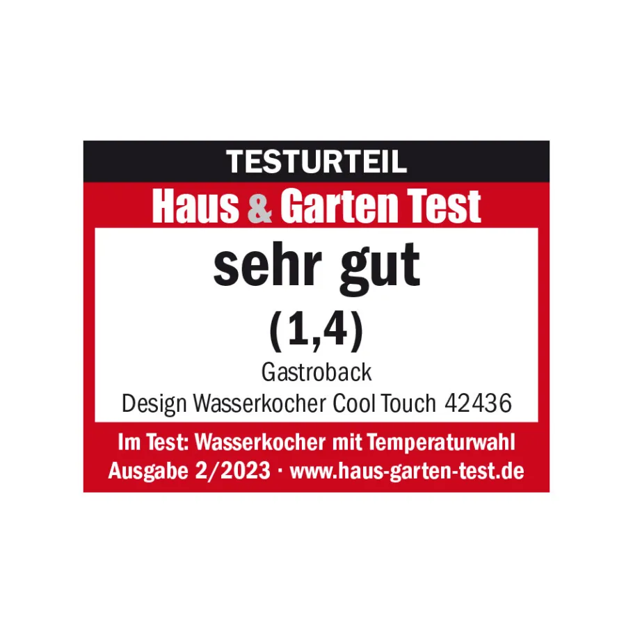GASTROBACK Teekocher & Wasserkocher*Design Wasserkocher Cool Touch