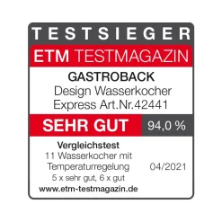 GASTROBACK Teekocher & Wasserkocher*Design Wasserkocher Express
