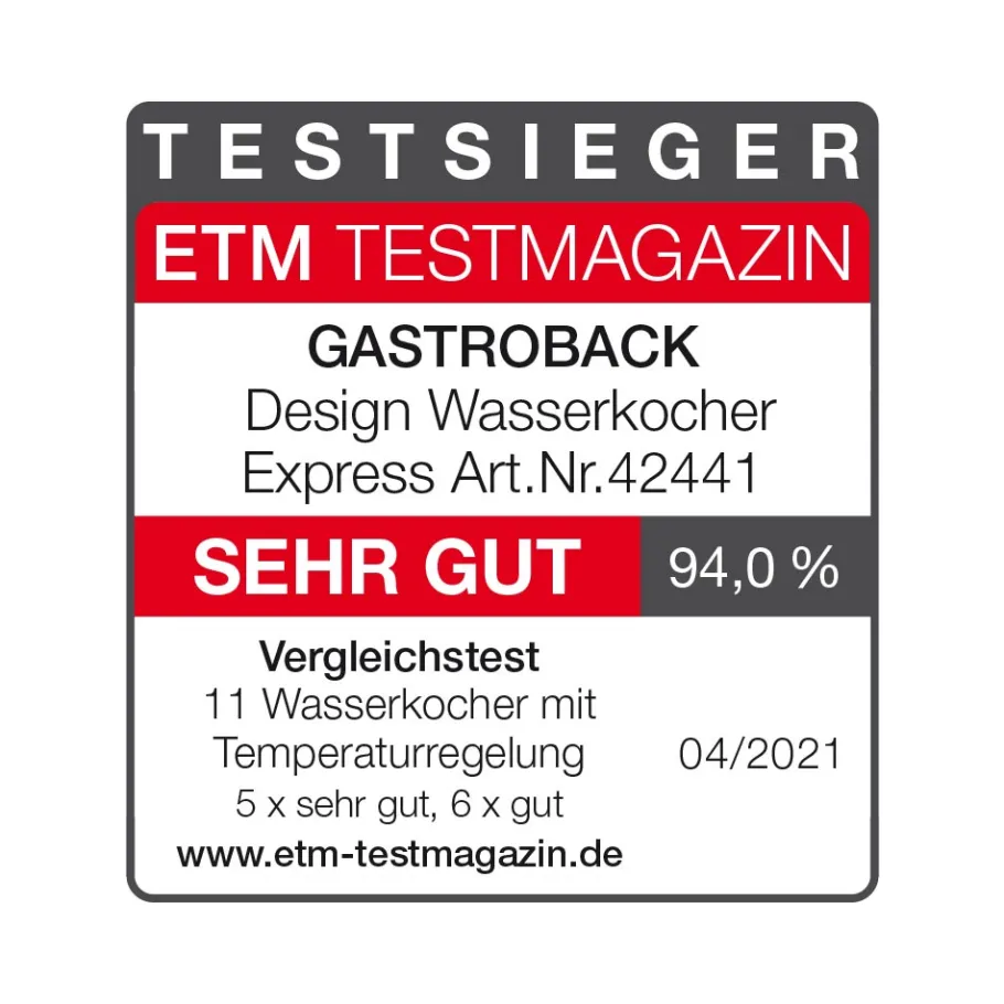 GASTROBACK Teekocher & Wasserkocher*Design Wasserkocher Express