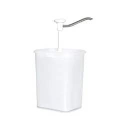 GASTROBACK Dosierspender Mit Druckknopfbedienung*Druckknopfdosiersp. m.eck.Kunststoffb.
