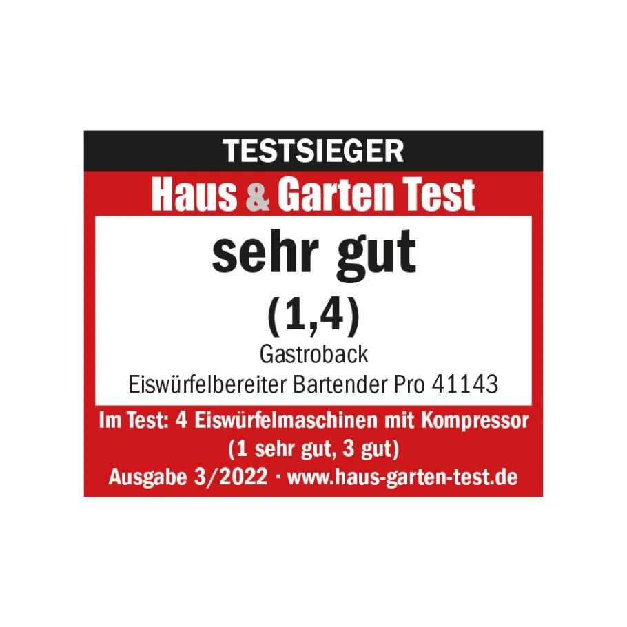 GASTROBACK Eiswürfelmaschine & Ice-Crusher*Eiswürfelbereiter Bartender Pro