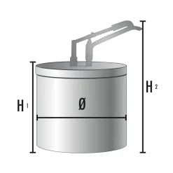 GASTROBACK Dosierspender Mit Druckknopfbedienung*GKC-R-BKA-950 Druckknopfsp. mit Edelstahldeckel