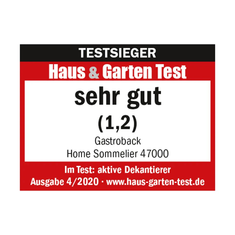 GASTROBACK Weindekanter & Weinverschluss*Home Sommelier