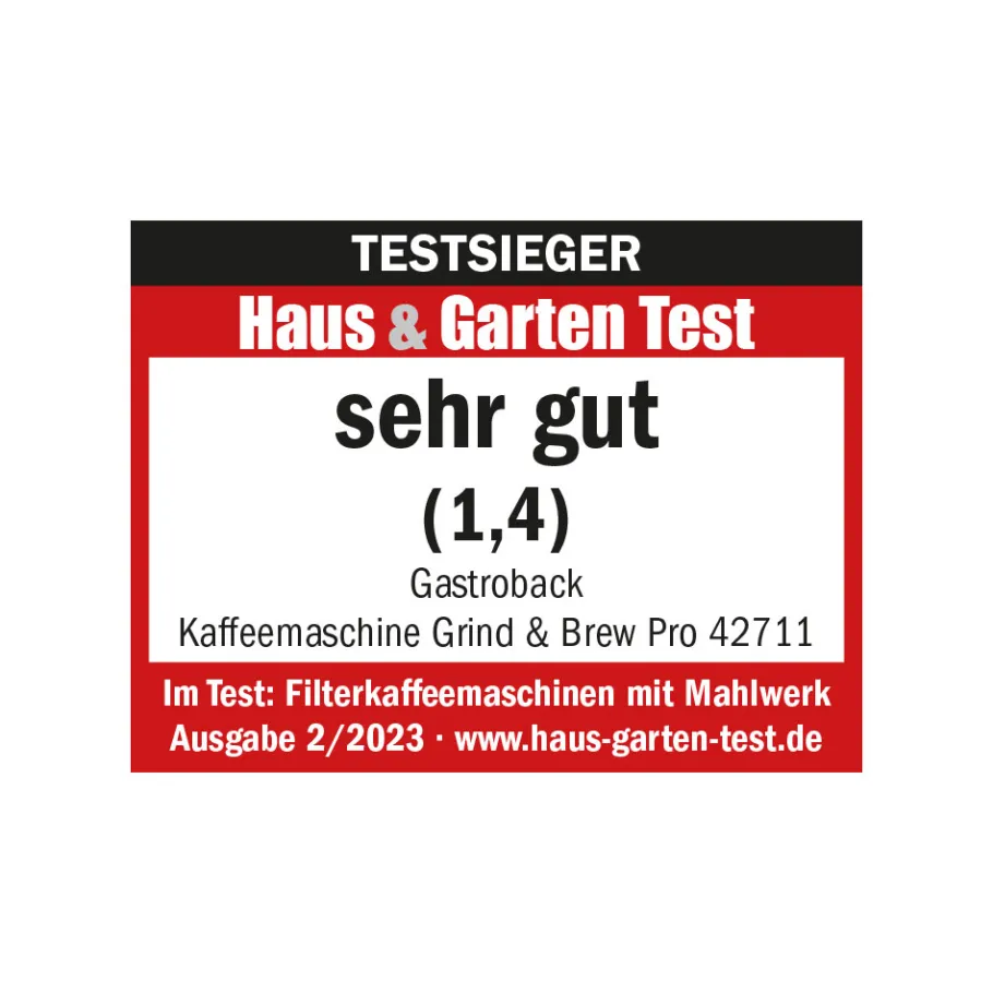 GASTROBACK Filterkaffeemaschinen*Kaffeemaschine Grind & Brew Pro