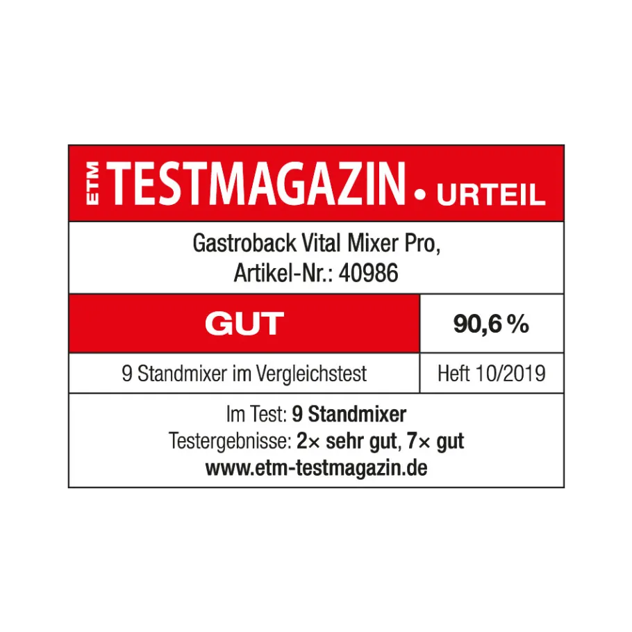 GASTROBACK Mixer, Standmixer, Hochleistungsmixer & Smoothie To Go Mixer*Vital Mixer Pro