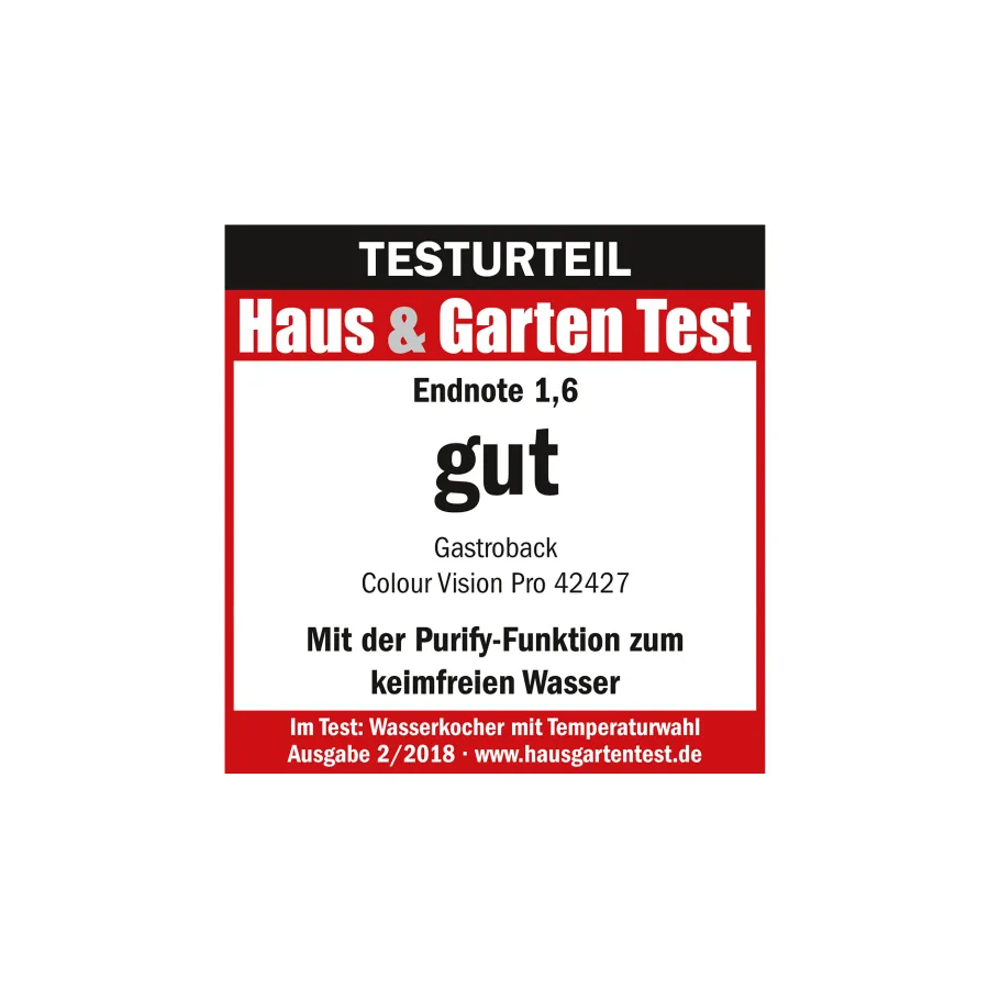 GASTROBACK Teekocher & Wasserkocher*Wasserkocher Colour Vision Pro